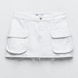 Zara White Mini Skirt for Women